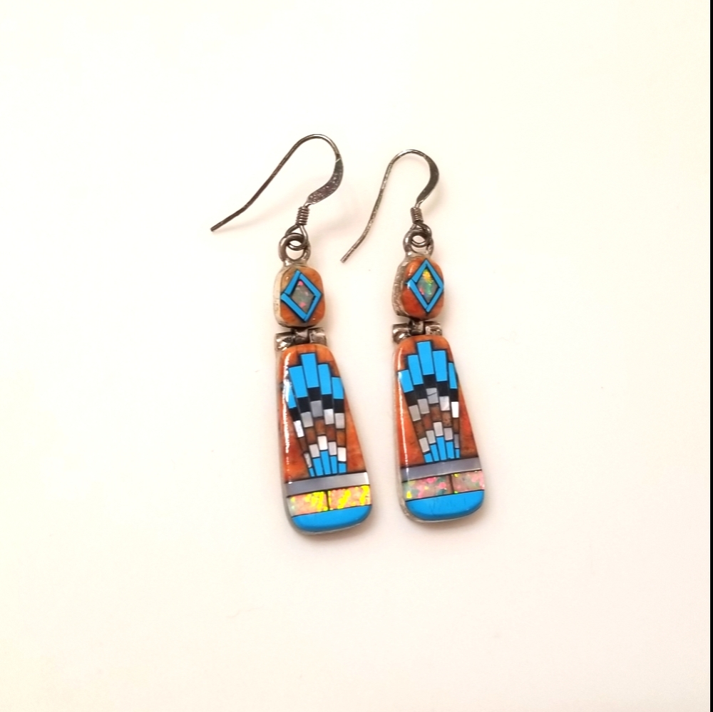 Authentic Native American Silver Earrings